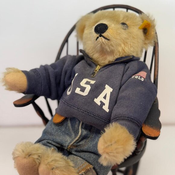 Vintage and Rare Steiff Ralph Lauren with Chair - Picture 1 of 14